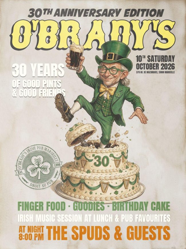 O'Brady's Anniversary 30 years