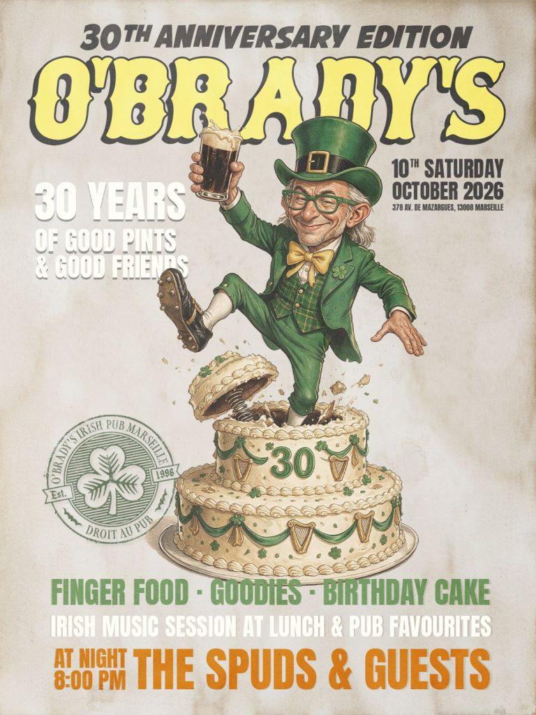 O'Brady's Anniversary 30 years